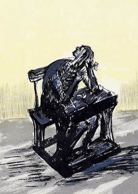 Litografía Moore - Girl Seateed at Desk I