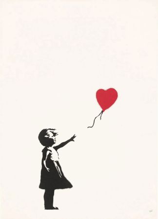 Serigrafía Banksy - Girl With A Balloon (unsigned)