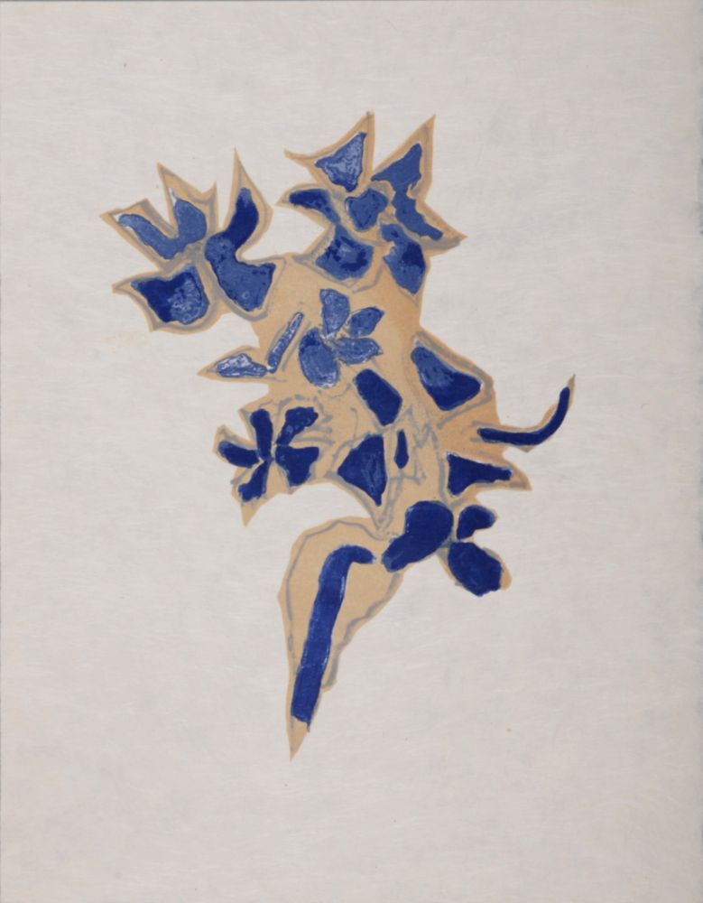 Litografía Braque - Giroflée bleue, 1963