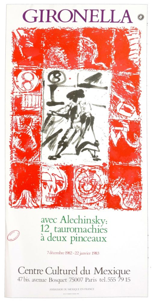 Cartel Alechinsky - Gironella avec Alechinsky, 1982