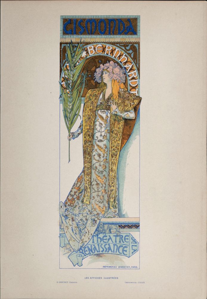 Litografía Mucha - Gismonda (Sarah Bernhardt), 1896