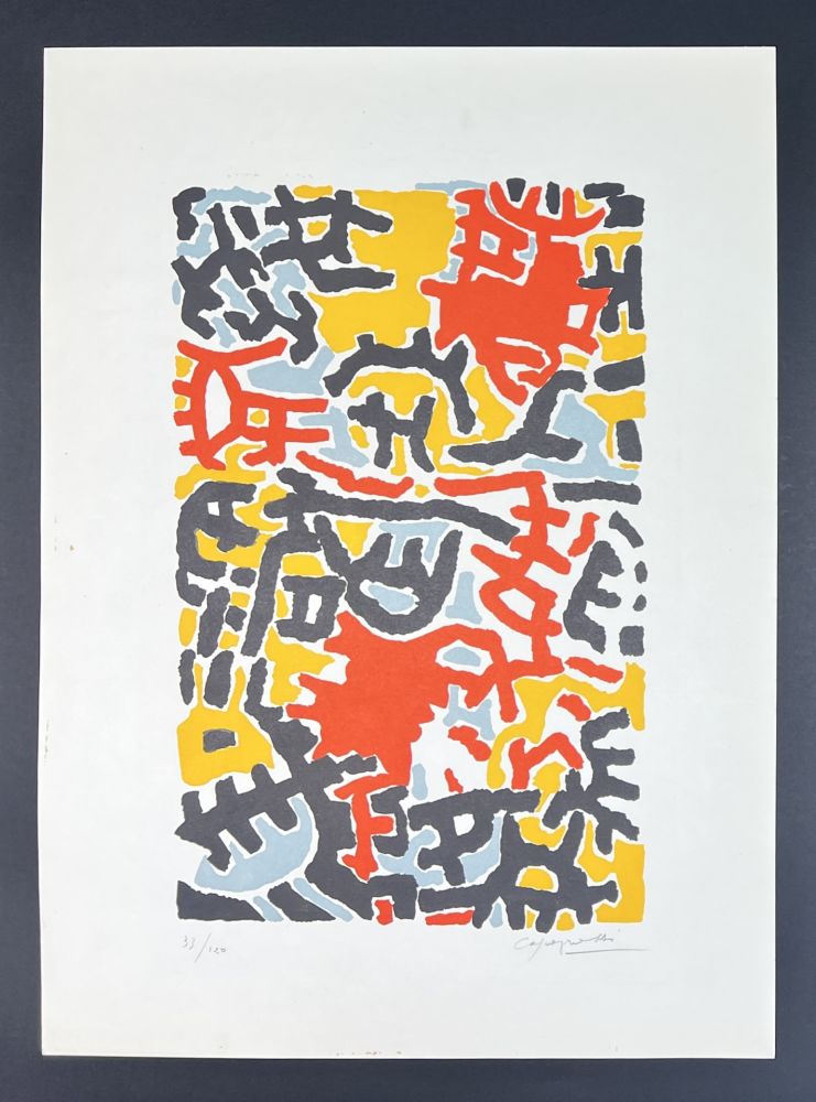 Litografía Capogrossi - Giuseppe Capogrossi (1900-1972) - Coloured lithograph on paper - 1952