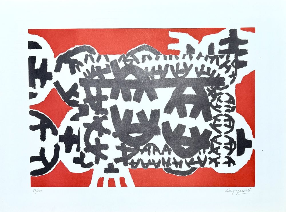 Sin Técnico Capogrossi - Giuseppe Capogrossi (1900–1972) - Linocut on paper - 1958