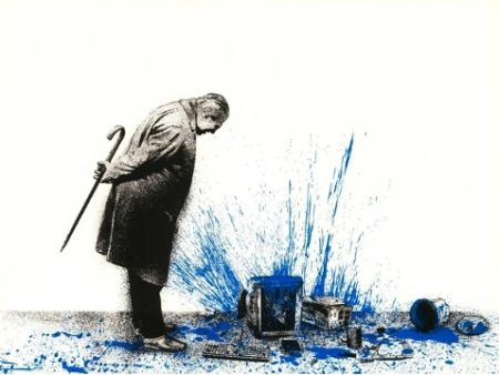 Serigrafía Mr Brainwash - Glitch - Blue, 2018  