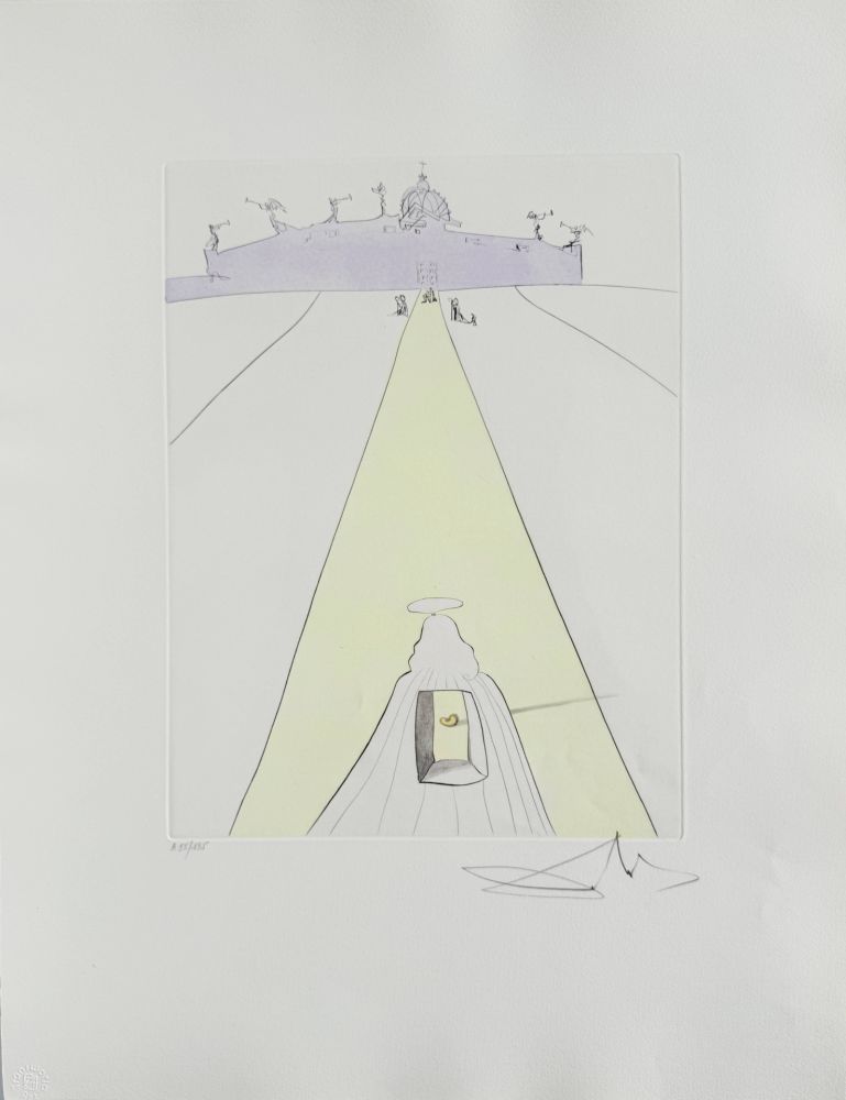 Aguafuerte Dali - God, Time, Space, and the Pope