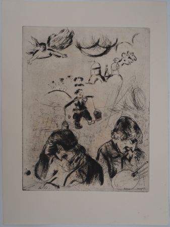 Grabado Chagall - Gogol et Chagall