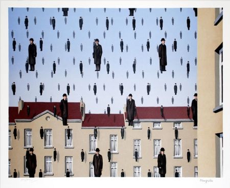Litografía Magritte - Golconde