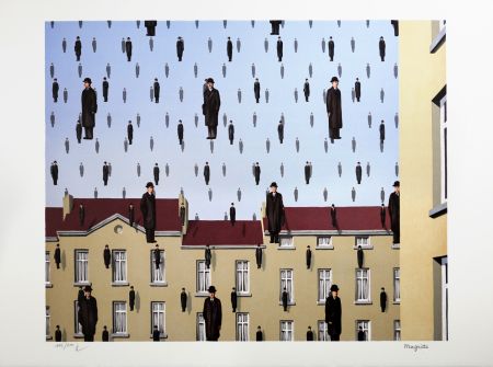 Litografía Magritte - Golconde (Golconda)