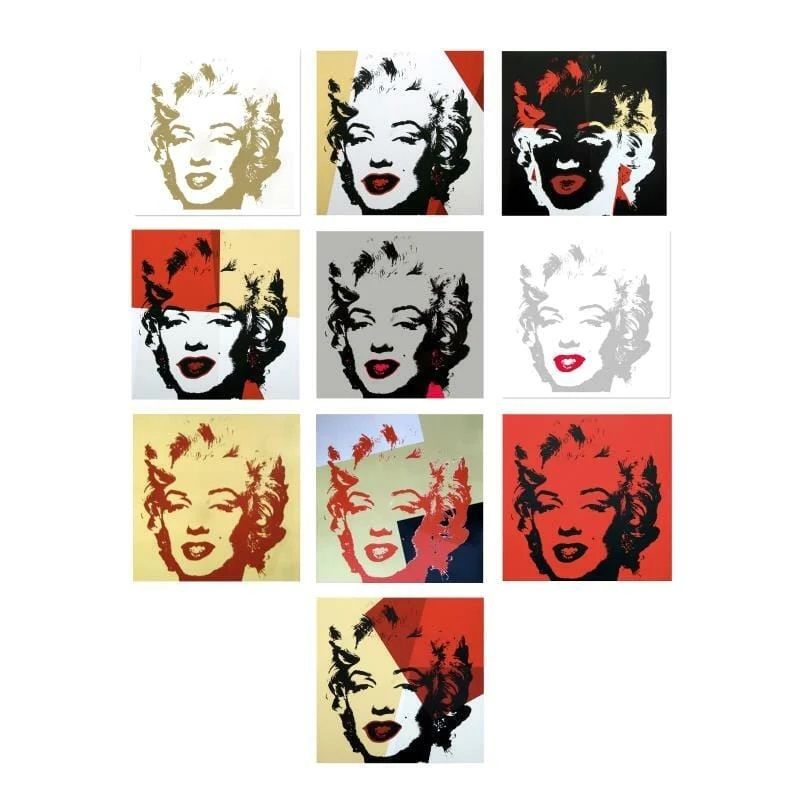 Serigrafía Warhol (After) - Golden Marilyn Portfolio