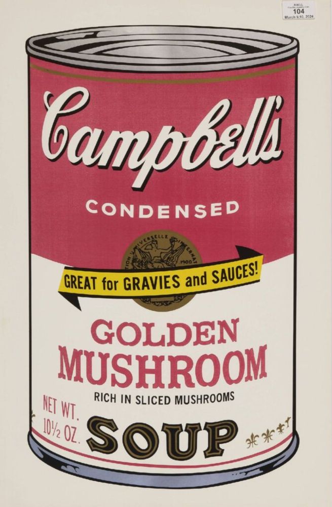 Serigrafía Warhol - Golden Mushroom (from Campbell's Soup II)