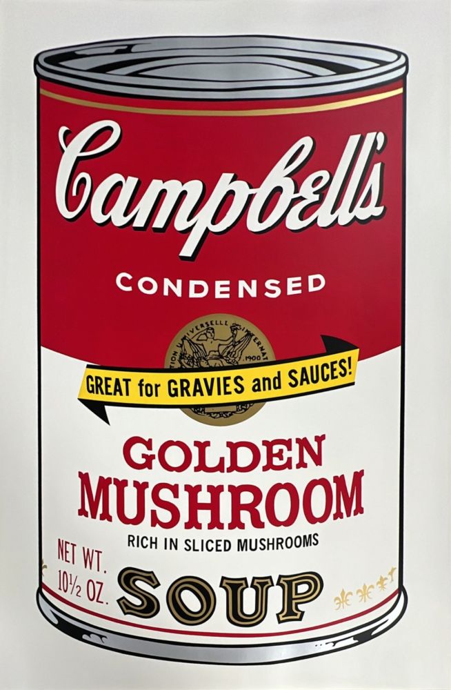 Serigrafía Warhol - Golden Mushroom (from Campbell's Soup II)