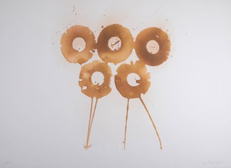 Litografía Dokoupil - Golden Rings