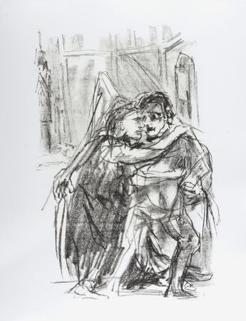 Litografía Kokoschka - Goneril and Edmund, 1963