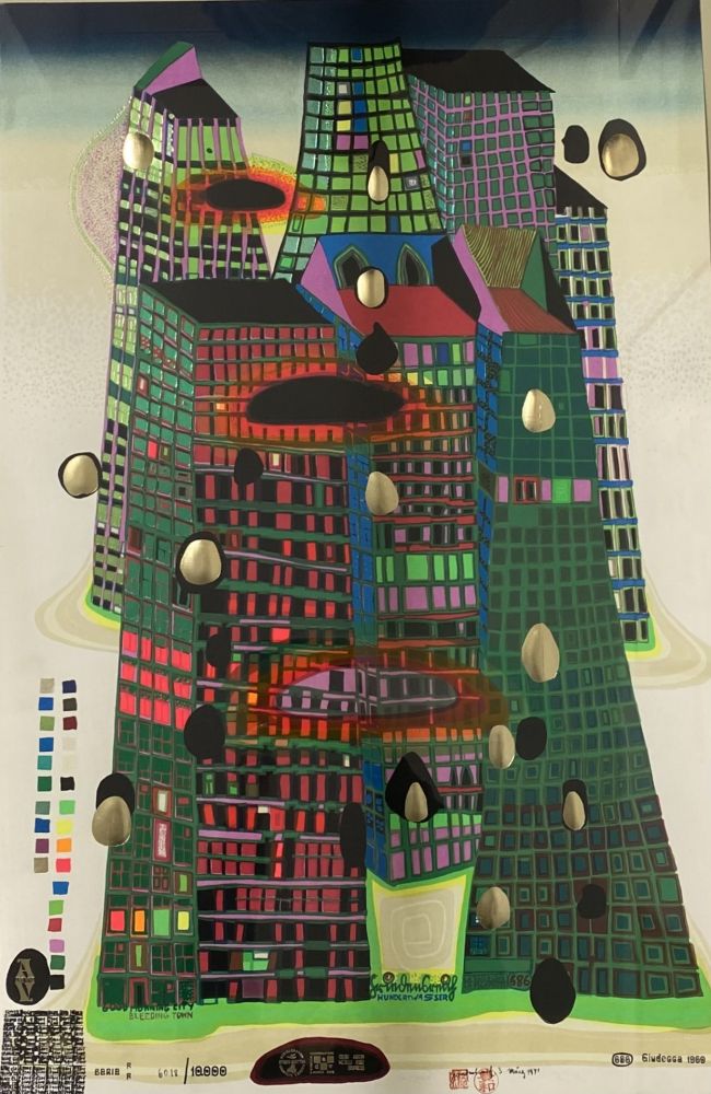 Serigrafía Hundertwasser - GOOD MORNING CITY - BLEEDING TOWN 