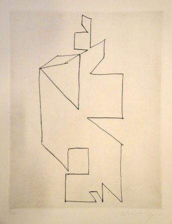 Grabado Vasarely - Gordes Synthèse