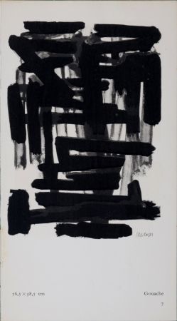 Litografía Soulages (After) - Gouaches et gravures (C), 1957