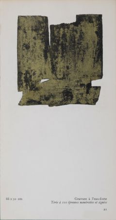 Litografía Soulages (After) - Gouaches et gravures (I), 1957