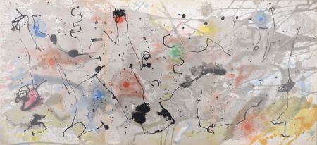 Litografía Miró - Graphismes (A), 1961 - Triptych