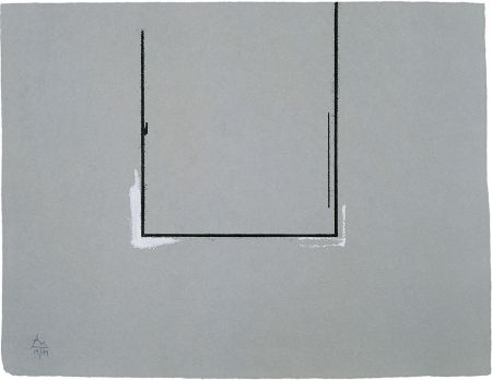Grabado Motherwell - Gray Open with White Paint