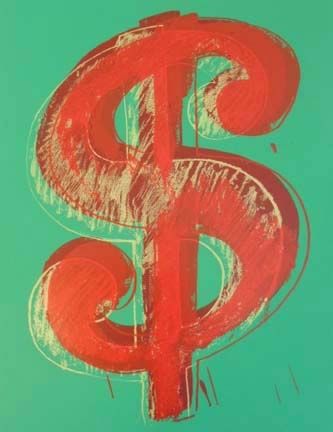 Serigrafía Warhol - Green Dollar