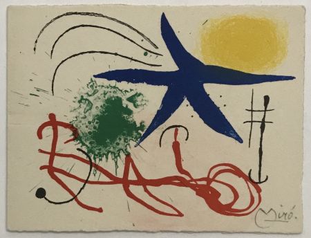 Litografía Miró - Greeting Card