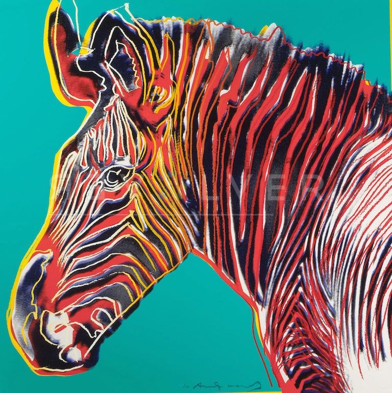 Serigrafía Warhol - Grevys Zebra (FS II.300) by Andy Warhol