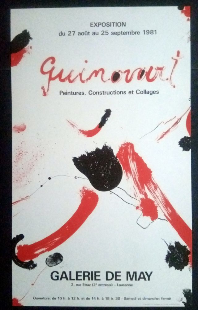 Cartel Guinovart - Guinovart - Peintures construccions et collages Galeria de May 1981