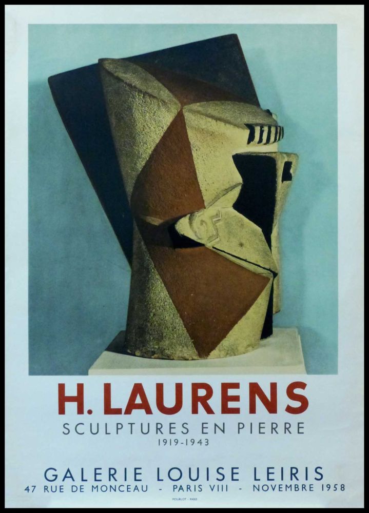 Cartel Laurens - H. LAURENS - GALERIE LOUISE LEIRIS SCULPTURES EN PIERRE 