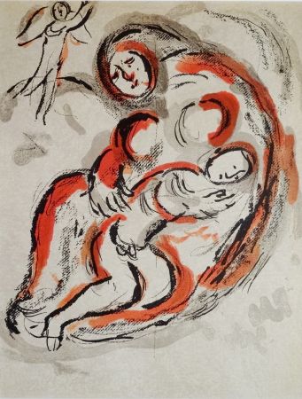 Litografía Chagall - Hagar dans le désert