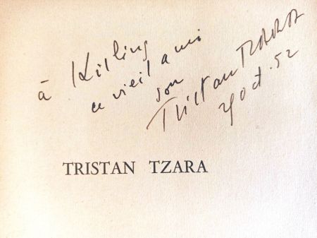 Libro Ilustrado Tzara - Hand-signed for painter Moise Kisling - Poetes d'aujourd'hui, 1952 - Hand-signed!