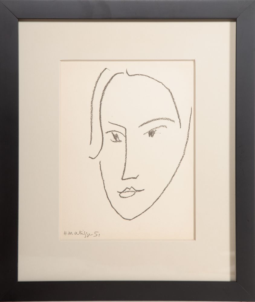 Litografía Matisse - Head of a Woman