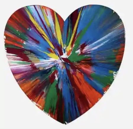Múltiple Hirst - Heart Spin Painting