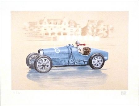 Litografía Lavictoire - Helle Nice - Bugatti