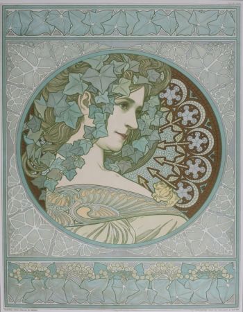 Litografía Mucha - Henrietta Crosman