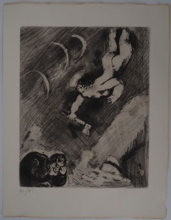 Grabado Chagall - Hermès à la hache (Le bûcheron et Mercure)
