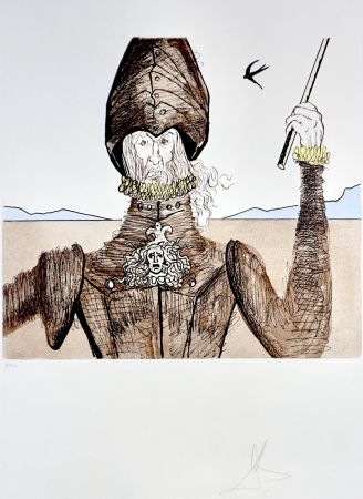 Grabado Dali - Historia de Don Quichotte de la Mancha The Dreamer