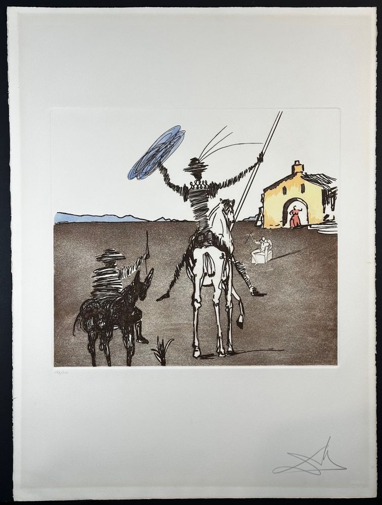 Grabado Dali - Historia de Don Quichotte de la Mancha The Imppossible Dream