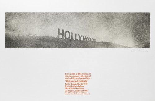 Litografía Ruscha - Hollywood in the Rain