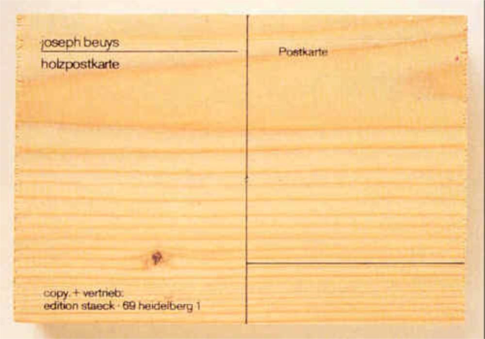 Serigrafía Beuys - Holzpostkarte