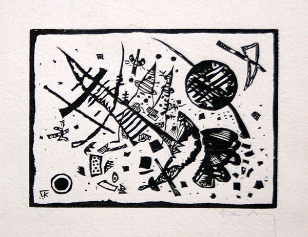 Grabado En Madera Kandinsky - Holzschnitt für die Ganymed-Mappe (from Der Dritten Ganymed-Mappe)