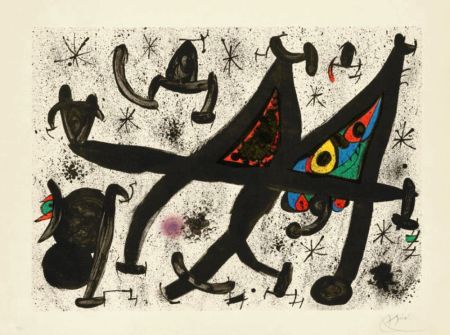 Litografía Miró - Homage to Joan Prats (full Colour)