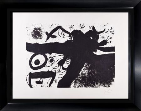 Litografía Miró - Homage to Joan Prats (Special Edition Black&White)