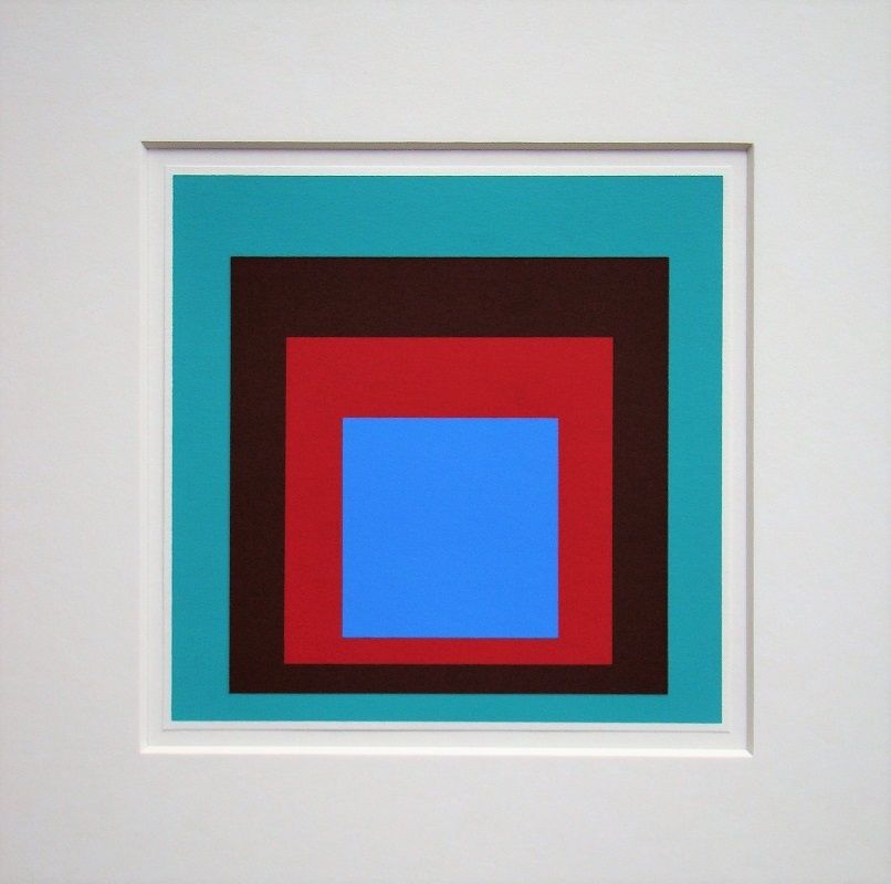 Serigrafía Albers - Homage to the Square - Protected Blue,1957
