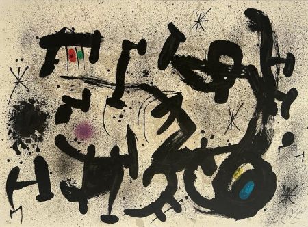 Litografía Miró - Homenatge a Joan Prats 