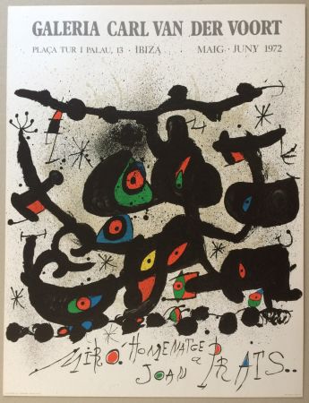 Cartel Miró - Homenatge a Joan Prats / Galerie Carl Van der Voort