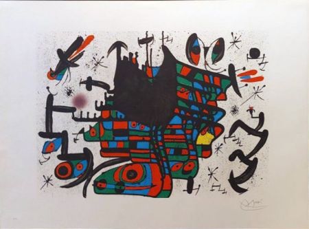 Litografía Miró - Homenatge A Joan Prats (planche 13) 