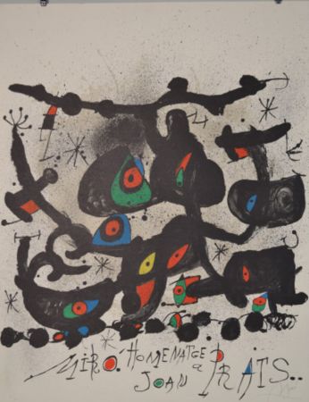 Litografía Miró - Homentage A Joan Prats - M735