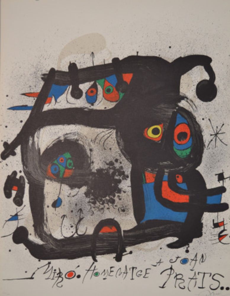 Litografía Miró - Homentage A Joan Prats - M852
