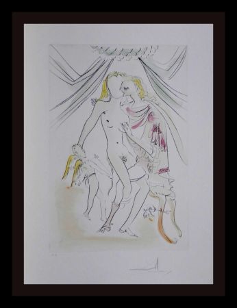 Grabado Dali -  Hommage a Albrecht Durer Venus Mars Cupidon