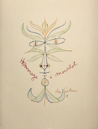 Litografía Cocteau - Hommage a Mourlot